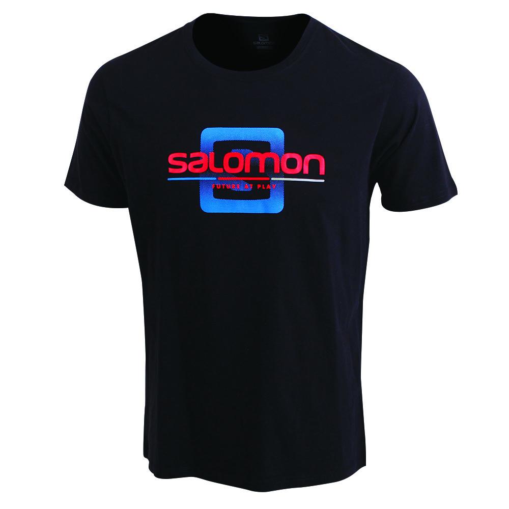 T-Shirts Salomon Homme Noir - Salomon FINISH LINE SS M - France (3170-IZKAJ)